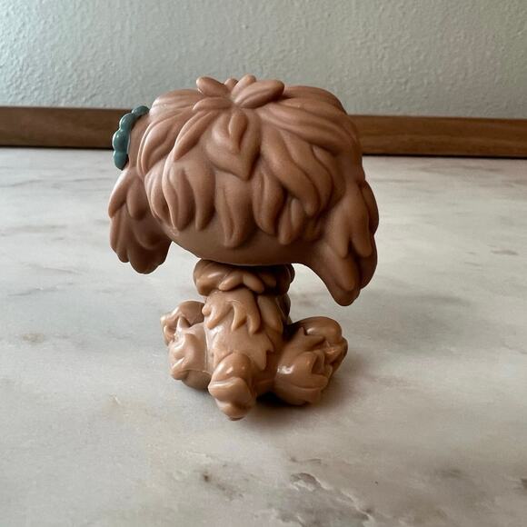 Littlest Pet Shop #678 Brown Sheepdog Blue Flower G2 Toy Figure 2007 - Picture 3 of 5